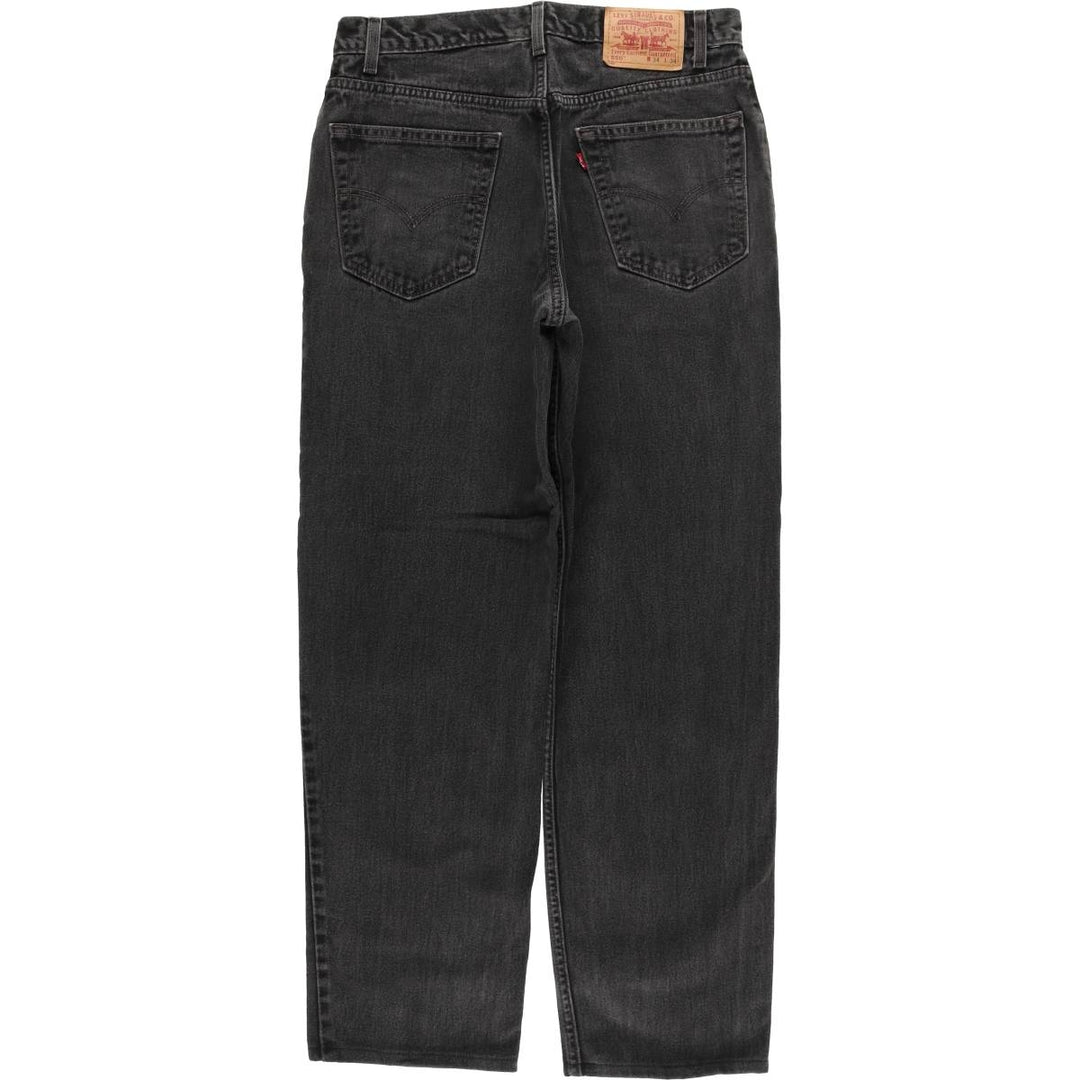 00'S Levi's 550 Relaxed Fit Black Denim Tapered Denim Pants Men's W34 cotton black type Vintage Second Hand