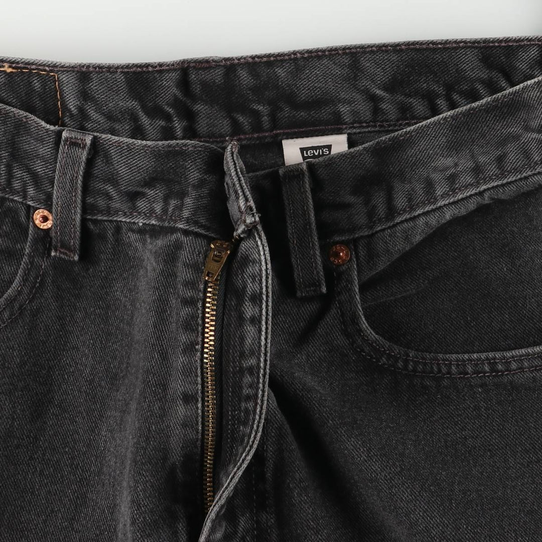 00'S Levi's 550 Relaxed Fit Black Denim Tapered Denim Pants Men's W34 cotton black type Vintage Second Hand