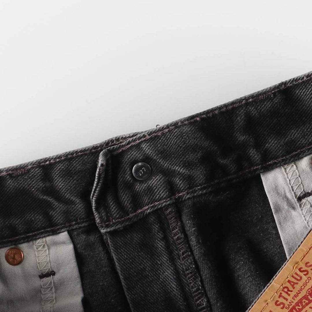 00'S Levi's 550 Relaxed Fit Black Denim Tapered Denim Pants Men's W34 cotton black type Vintage Second Hand