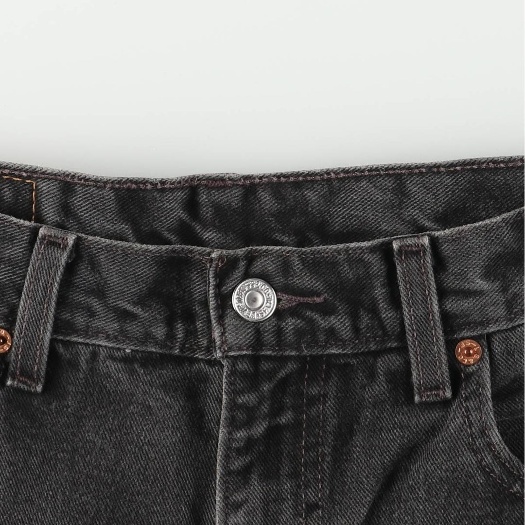 00'S Levi's 550 Relaxed Fit Black Denim Tapered Denim Pants Men's W34 cotton black type Vintage Second Hand