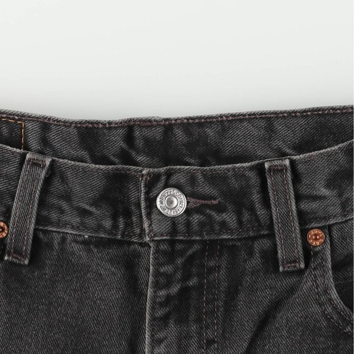 00'S Levi's 550 Relaxed Fit Black Denim Tapered Denim Pants Men's W34 cotton black type Vintage Second Hand