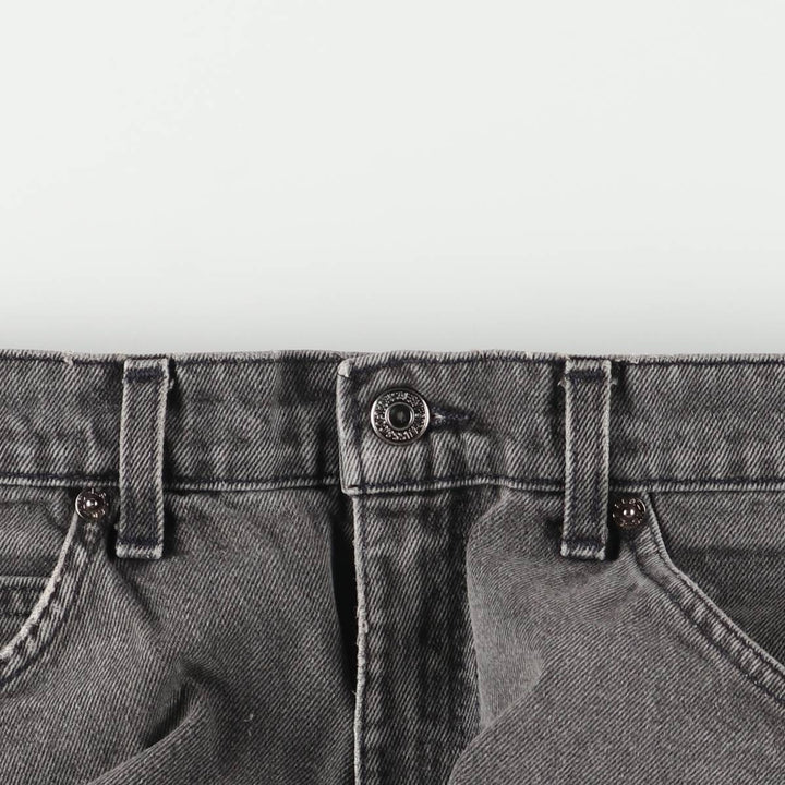 Levi's 550 Relaxed Fit Tapered Leg Men's Tapered Denim Pants with Orange Tabs and Black Denim, Size W33 unclear black type Vintage Second Hand