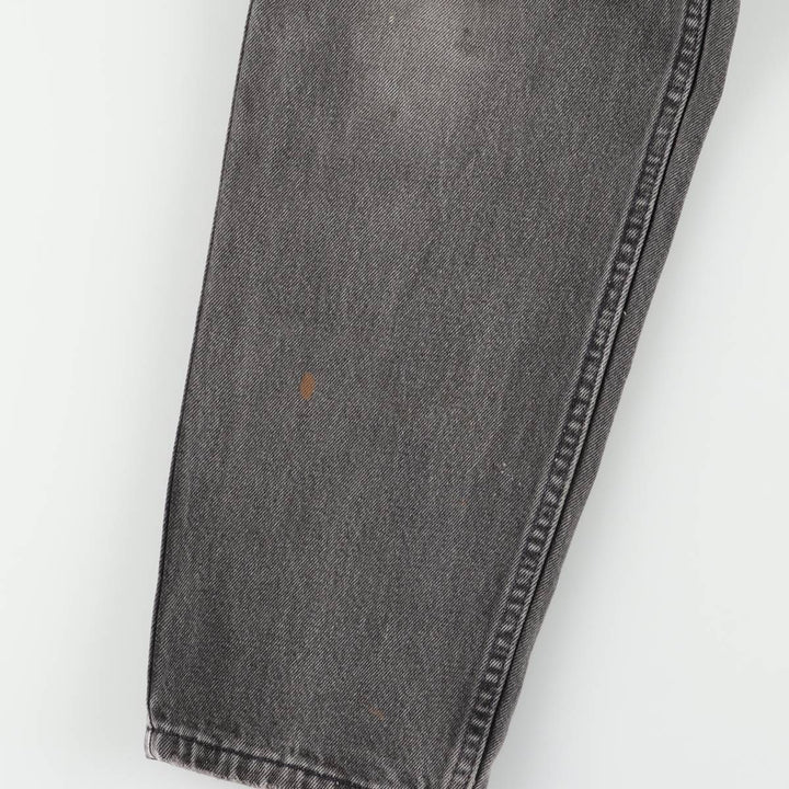 Levi's 550 Relaxed Fit Tapered Leg Men's Tapered Denim Pants with Orange Tabs and Black Denim, Size W33 unclear black type Vintage Second Hand