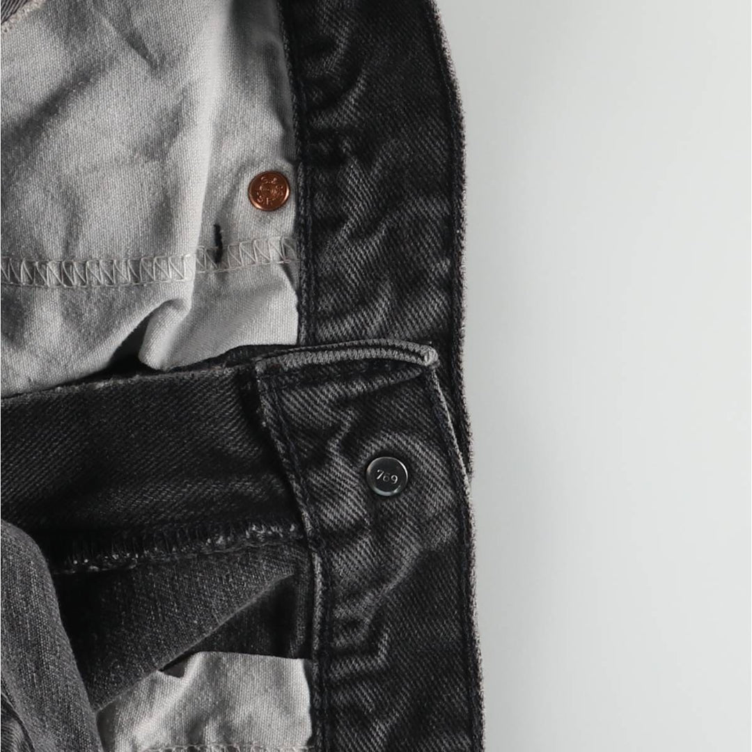 Levi's 550 Black Denim Tapered Denim Pants Men's W33 unclear black type Vintage Second Hand