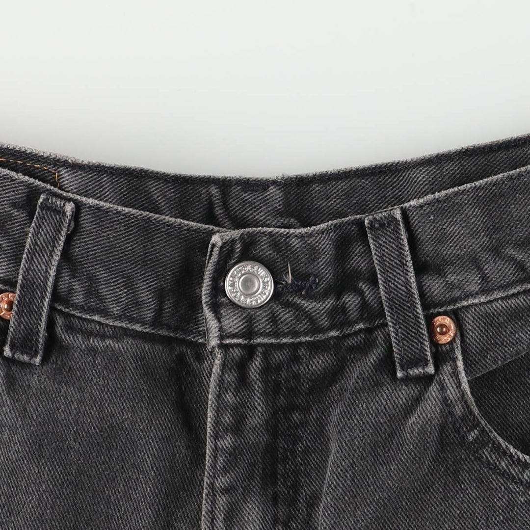 Levi's 550 Black Denim Tapered Denim Pants Men's W33 unclear black type Vintage Second Hand