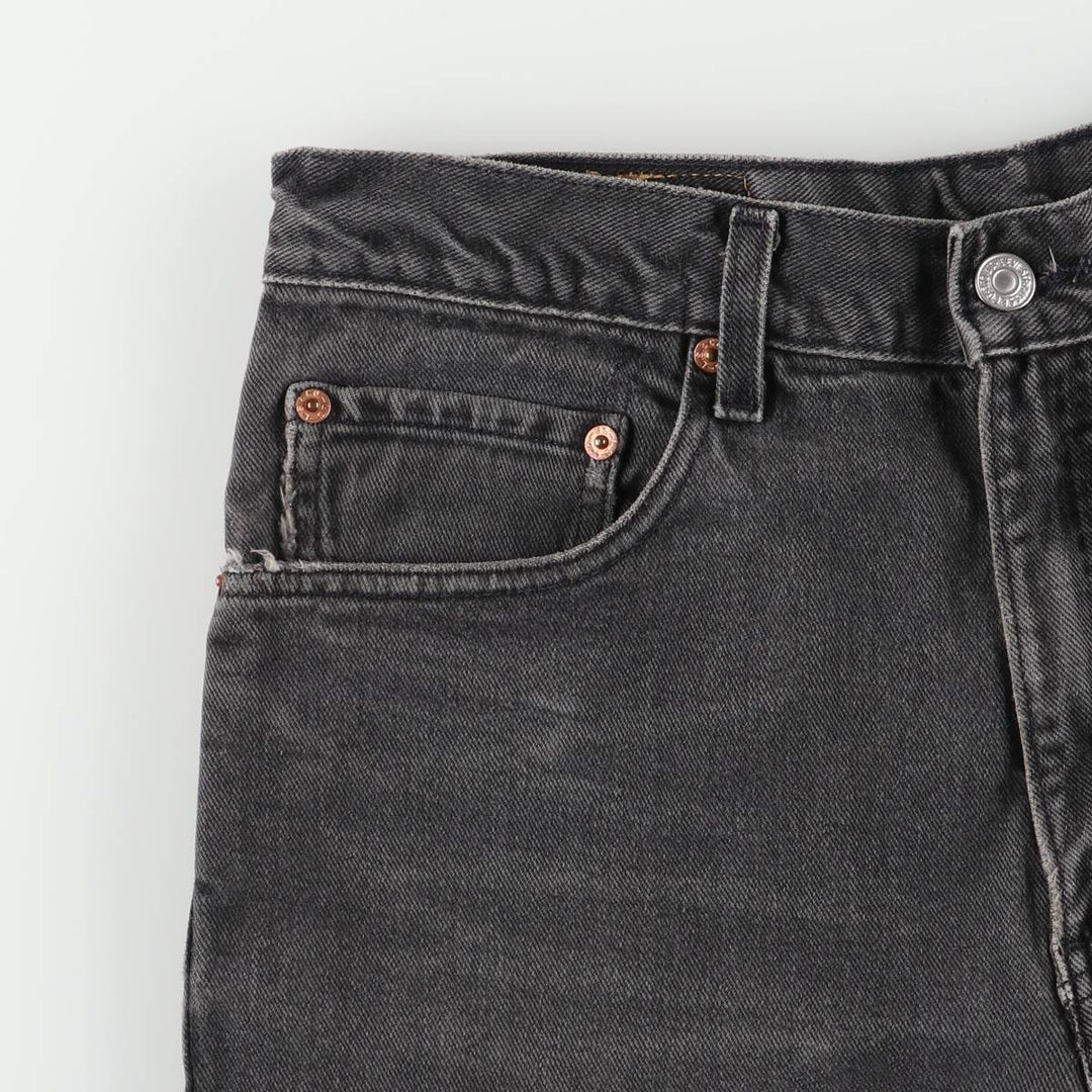 Levi's 550 Black Denim Tapered Denim Pants Men's W33 unclear black type Vintage Second Hand