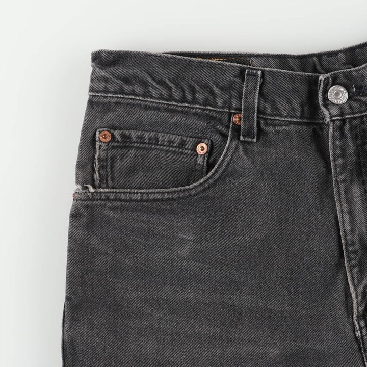 Levi's 550 Black Denim Tapered Denim Pants Men's W33 unclear black type Vintage Second Hand