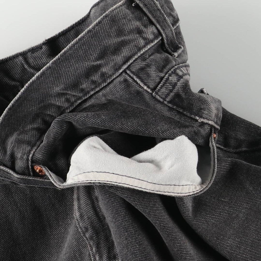 Levi's 550 Black Denim Tapered Denim Pants Men's W33 unclear black type Vintage Second Hand