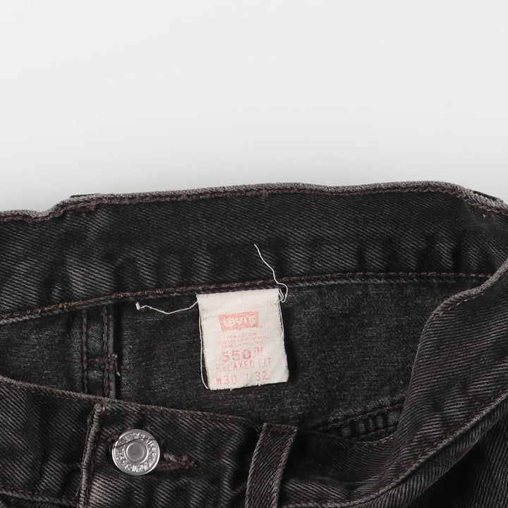 90'S Levi's 550 Relaxed Fit Tapered Denim Pants, Men's, Size W30, Vintage cotton black type Vintage Second Hand