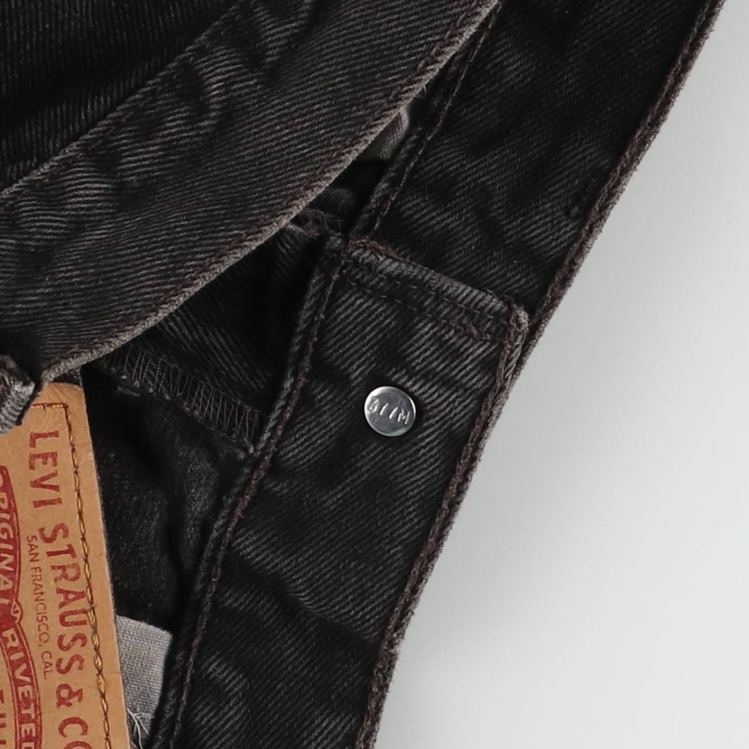 90'S Levi's 550 Relaxed Fit Tapered Denim Pants, Men's, Size W30, Vintage cotton black type Vintage Second Hand