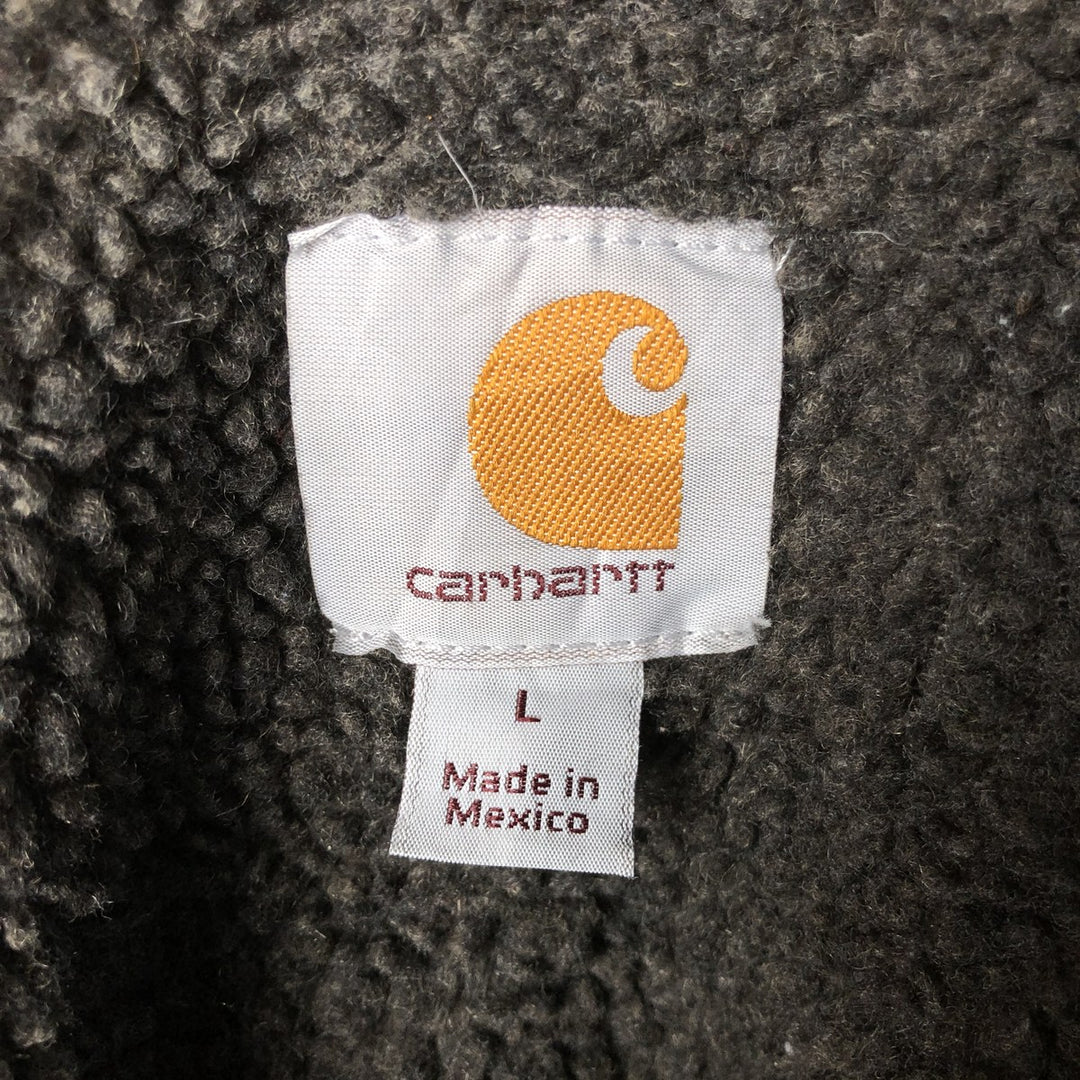 Carhartt Sweat Full Zip Hoodie Men's L size cotton black type Vintage Second Hand
