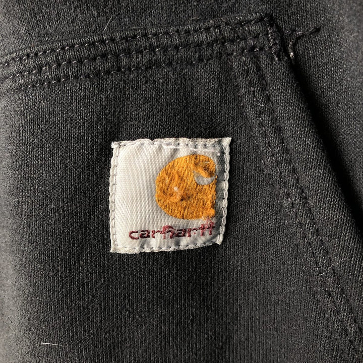 Carhartt Sweat Full Zip Hoodie Men's L size cotton black type Vintage Second Hand