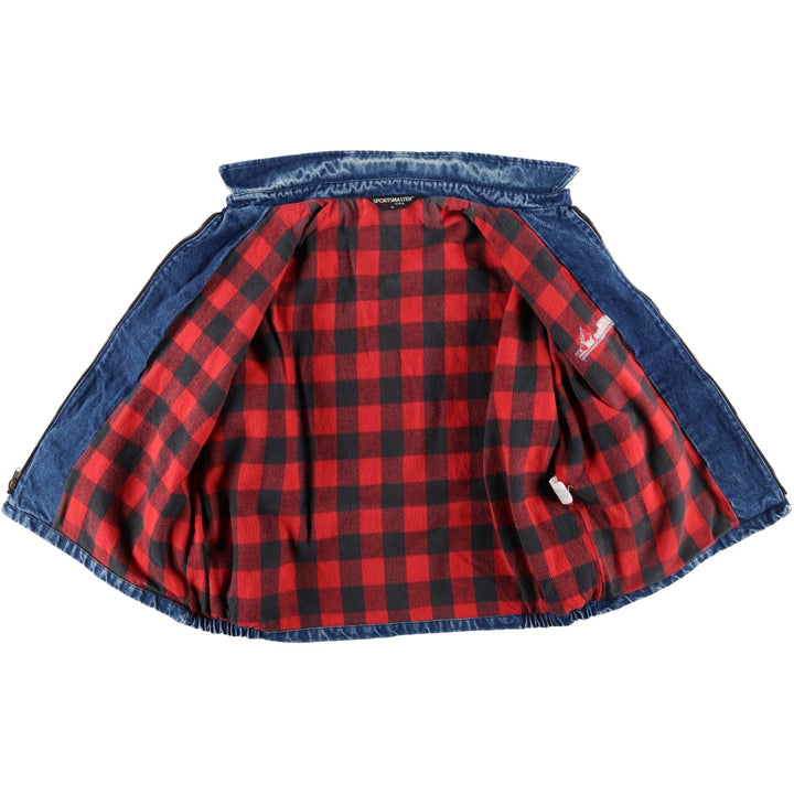 Vintage 1980'S SPORTSMASTER denim swing top sports jacket, made in the USA, men's size XL cotton blue type Vintage Second Hand