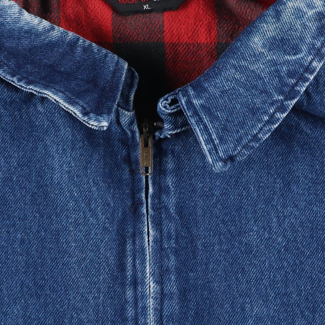 Vintage 1980'S SPORTSMASTER denim swing top sports jacket, made in the USA, men's size XL cotton blue type Vintage Second Hand