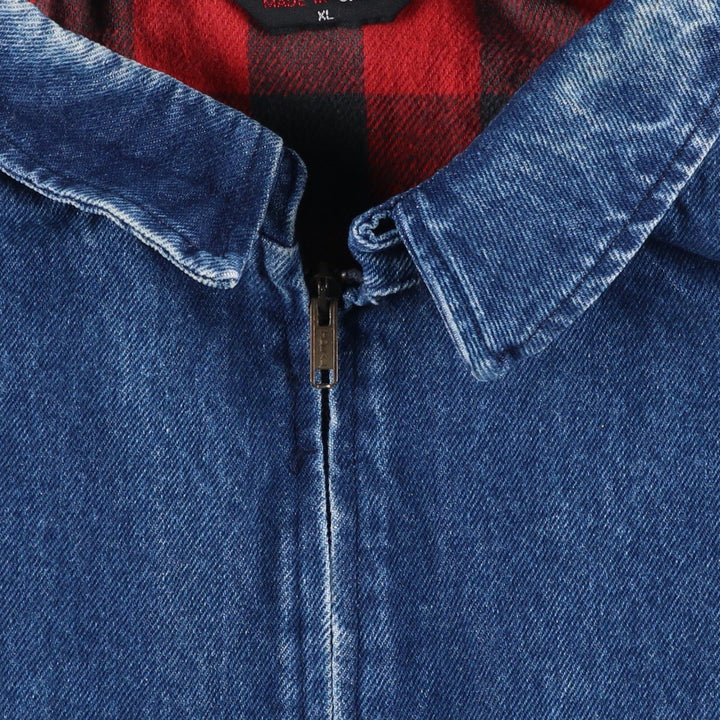 Vintage 1980'S SPORTSMASTER denim swing top sports jacket, made in the USA, men's size XL cotton blue type Vintage Second Hand