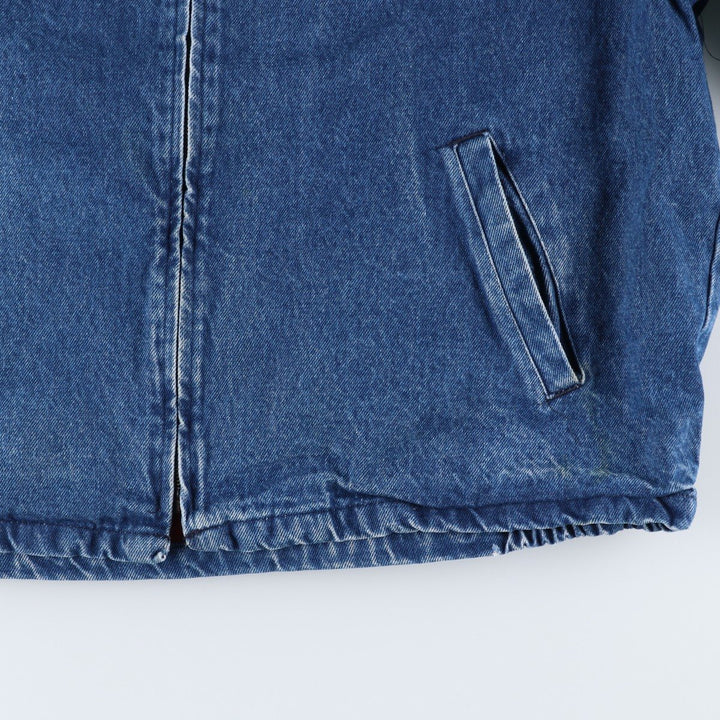 Vintage 1980'S SPORTSMASTER denim swing top sports jacket, made in the USA, men's size XL cotton blue type Vintage Second Hand