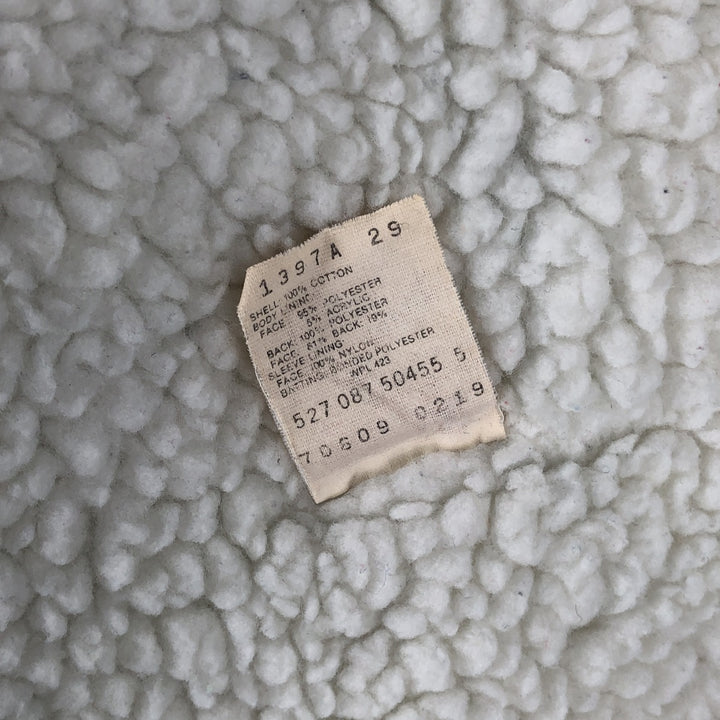 80'S Levi's 70609-0219 Chemical Wash Denim Boa Jacket Made in USA Men's Size L Vintage cotton blue type Vintage Second Hand