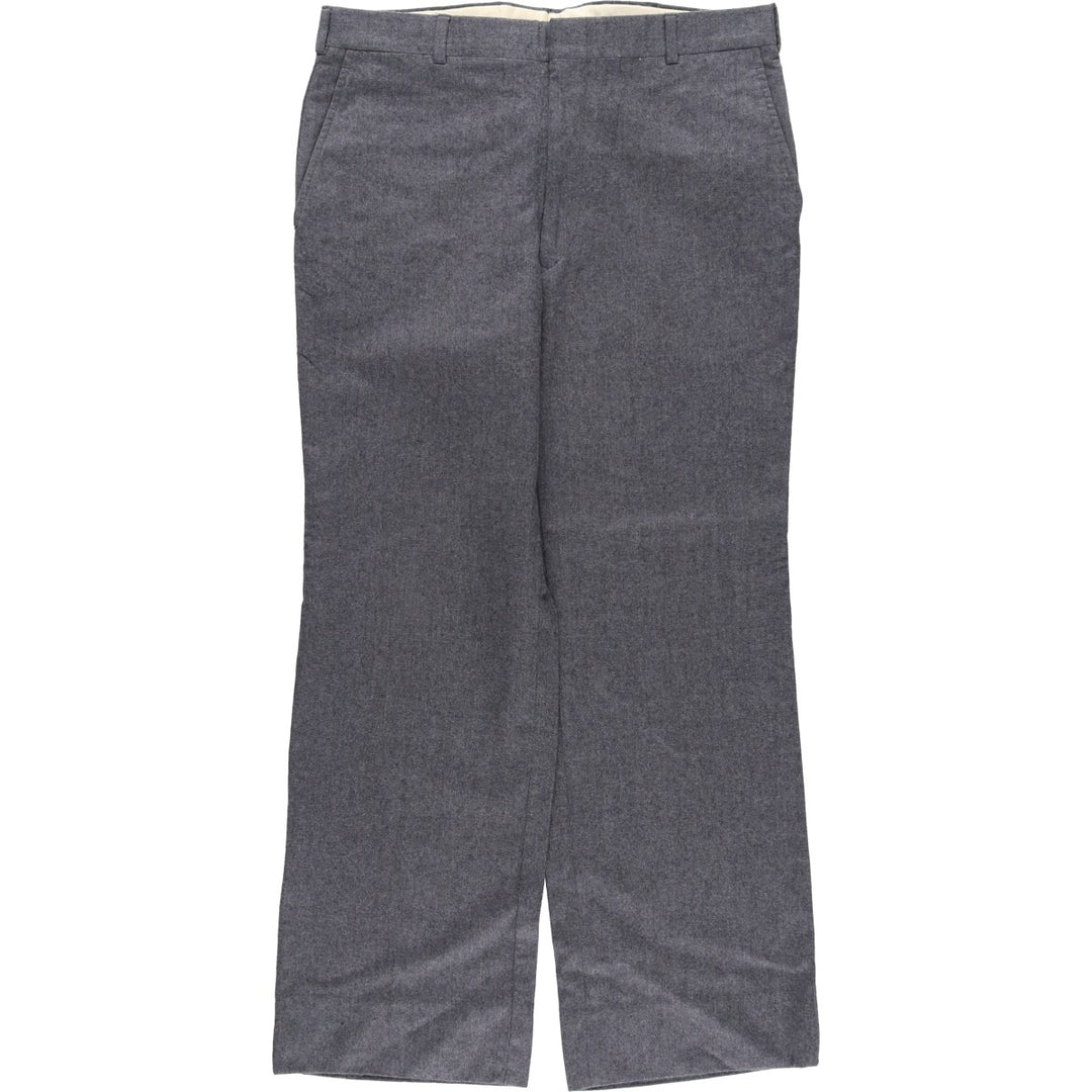 LEONARD MACY Wool Pants, Made in USA, Men's, Size W33 wool gray type Vintage Second Hand
