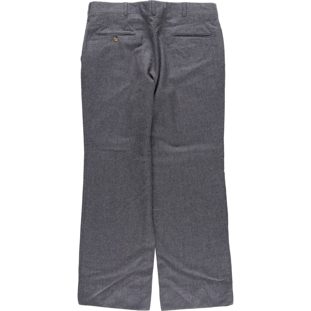 LEONARD MACY Wool Pants, Made in USA, Men's, Size W33 wool gray type Vintage Second Hand