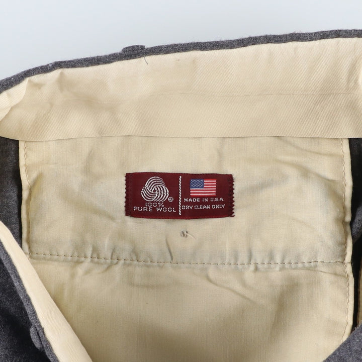 LEONARD MACY Wool Pants, Made in USA, Men's, Size W33 wool gray type Vintage Second Hand