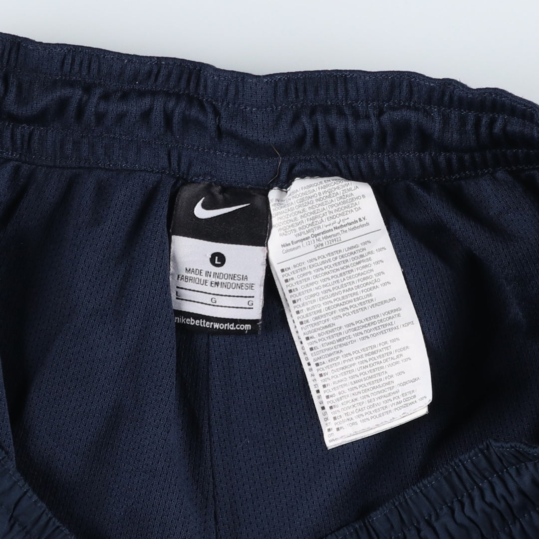 Nike warm-up pants, La Liga Barcelona nylon pants, crinkly pants, men's size L polyester navy blue type Vintage Second Hand
