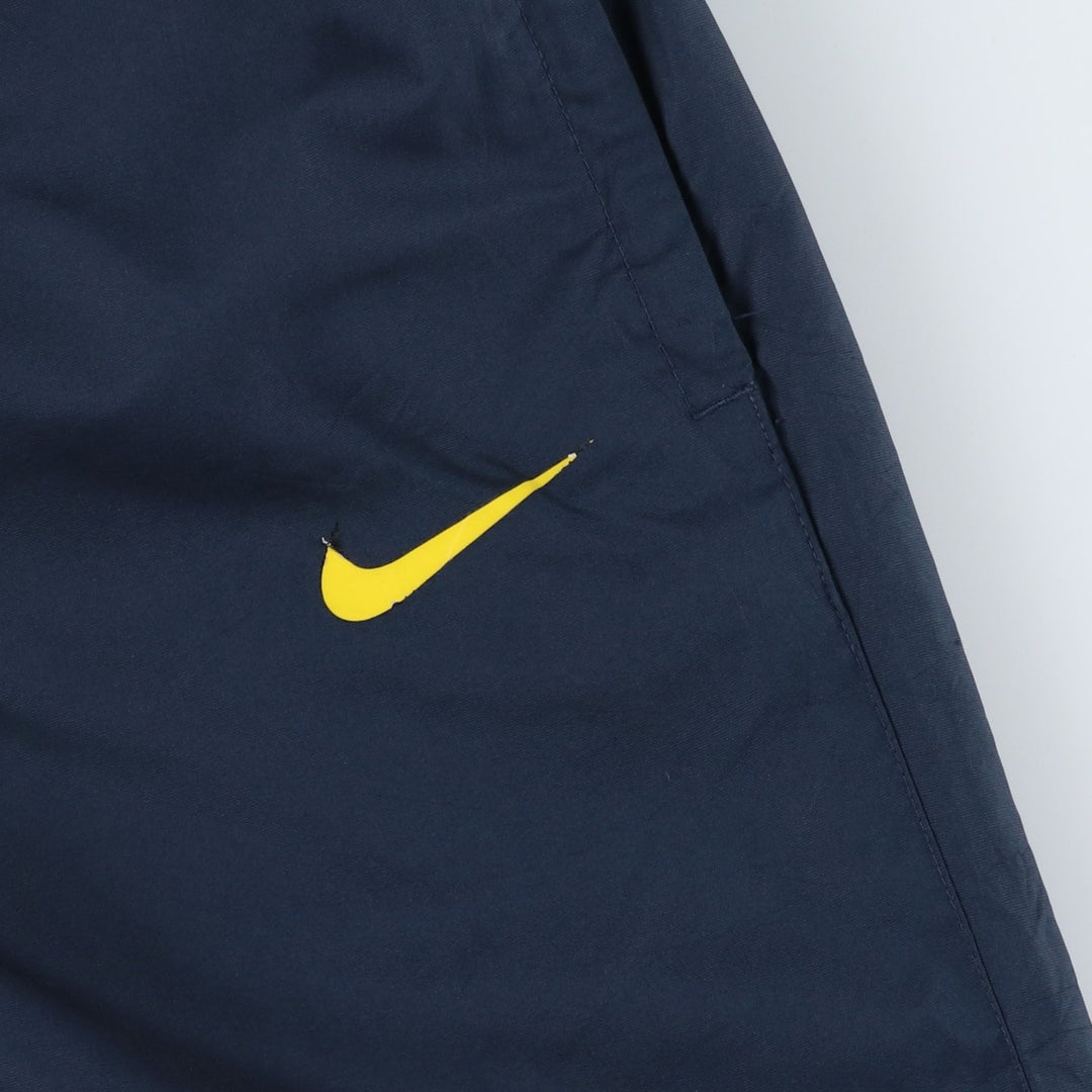 Nike warm-up pants, La Liga Barcelona nylon pants, crinkly pants, men's size L polyester navy blue type Vintage Second Hand