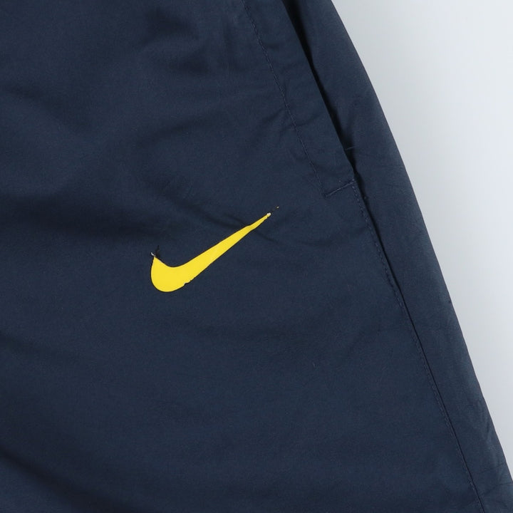 Nike warm-up pants, La Liga Barcelona nylon pants, crinkly pants, men's size L polyester navy blue type Vintage Second Hand