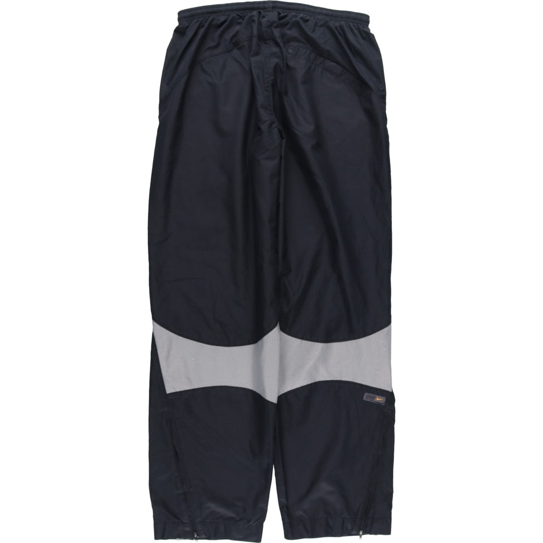 00'S Nike Warm-up Pants, Nylon Pants, Rustling Pants, Men's M Size polyester black type Vintage Second Hand