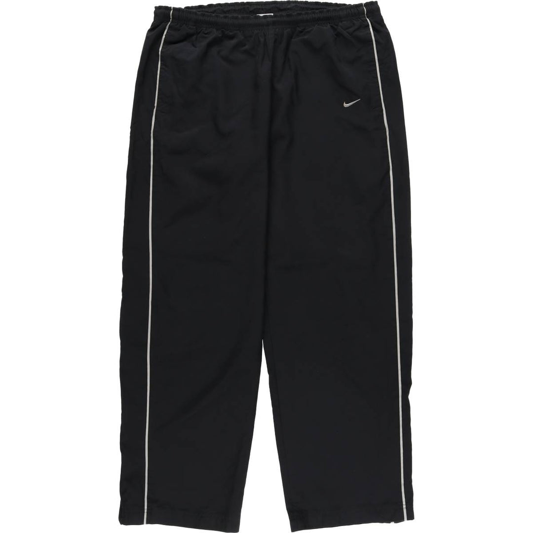 00'S Nike Warm-up Pants, Nylon Pants, Rustling Pants, Men's Size L polyester black type Vintage Second Hand
