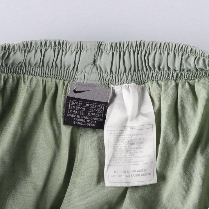 00'S Nike Nylon Pants, Shaka Shaka Pants, Men's M size Nylon Khaki type sage green Vintage Second Hand