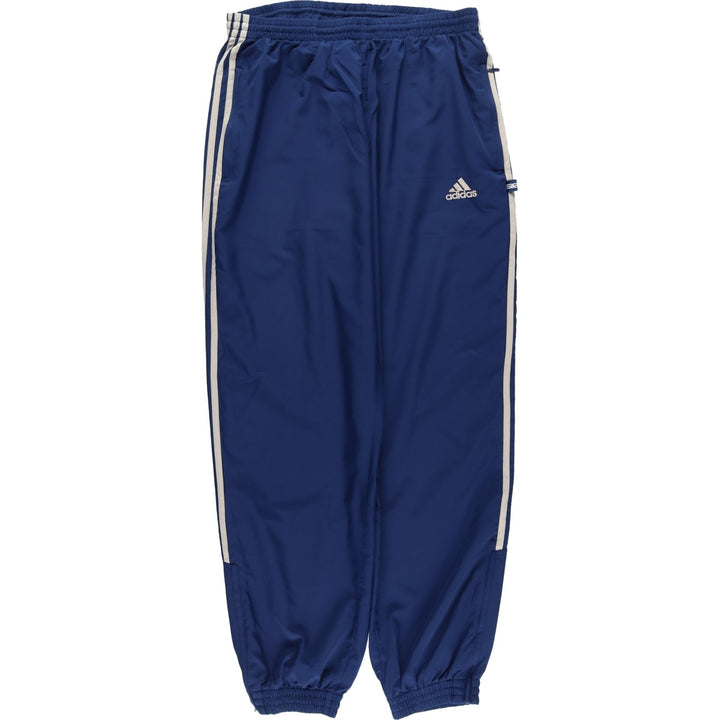 00'S Adidas warm-up pants, nylon pants, rustling pants, men's size L polyester navy blue type Vintage Second Hand