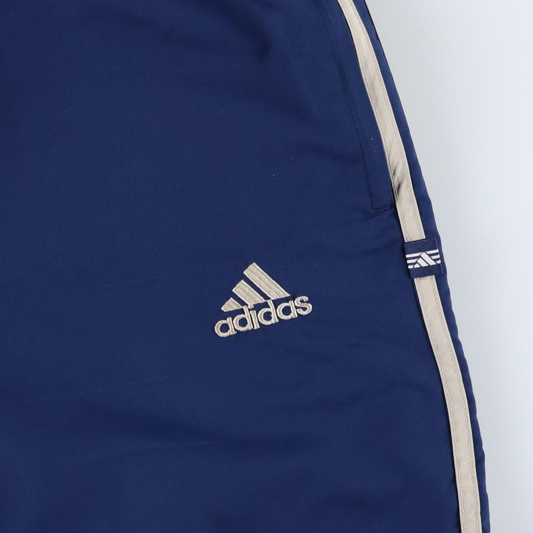 00'S Adidas warm-up pants, nylon pants, rustling pants, men's size L polyester navy blue type Vintage Second Hand