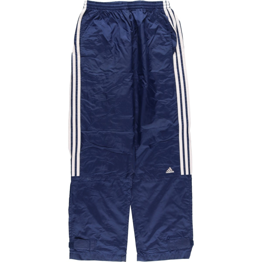 00'S Adidas nylon pants, rustling pants, men's size M Nylon navy blue type Vintage Second Hand
