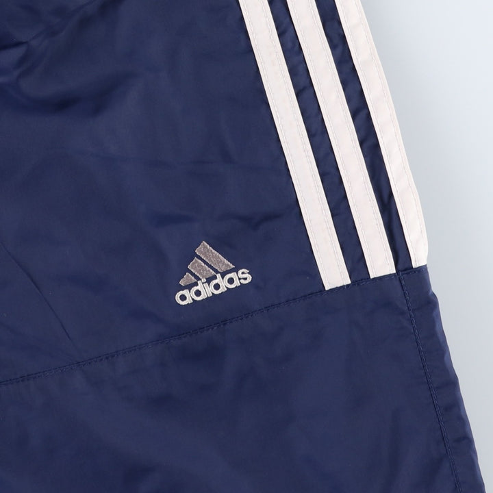 00'S Adidas nylon pants, rustling pants, men's size M Nylon navy blue type Vintage Second Hand