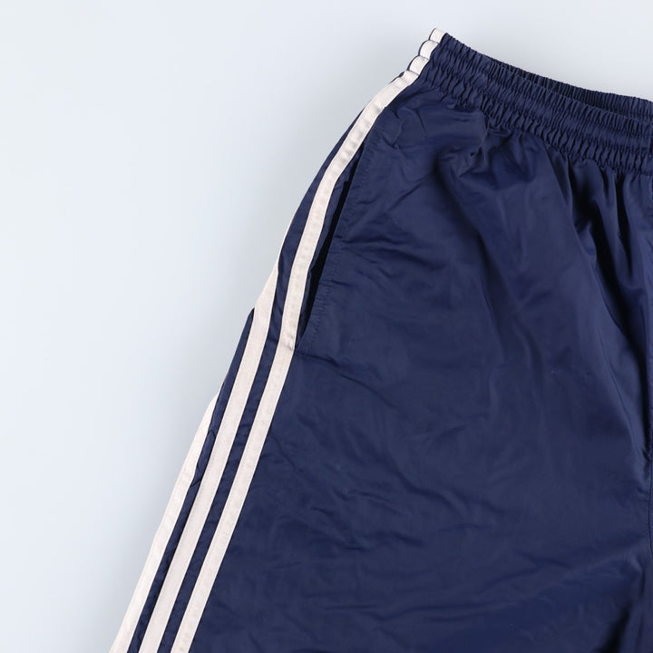 00'S Adidas nylon pants, rustling pants, men's size M Nylon navy blue type Vintage Second Hand