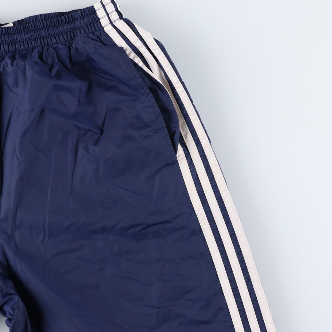 00'S Adidas nylon pants, rustling pants, men's size M Nylon navy blue type Vintage Second Hand