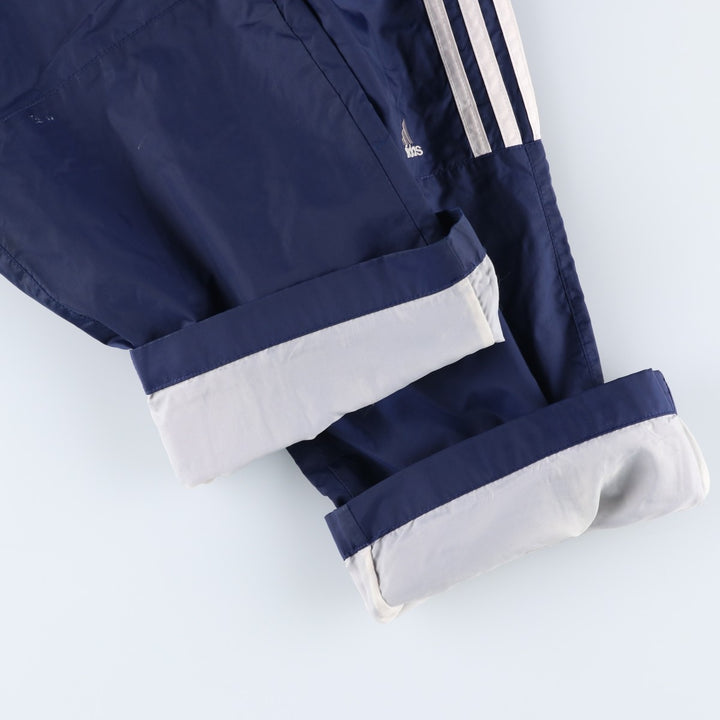 00'S Adidas nylon pants, rustling pants, men's size M Nylon navy blue type Vintage Second Hand