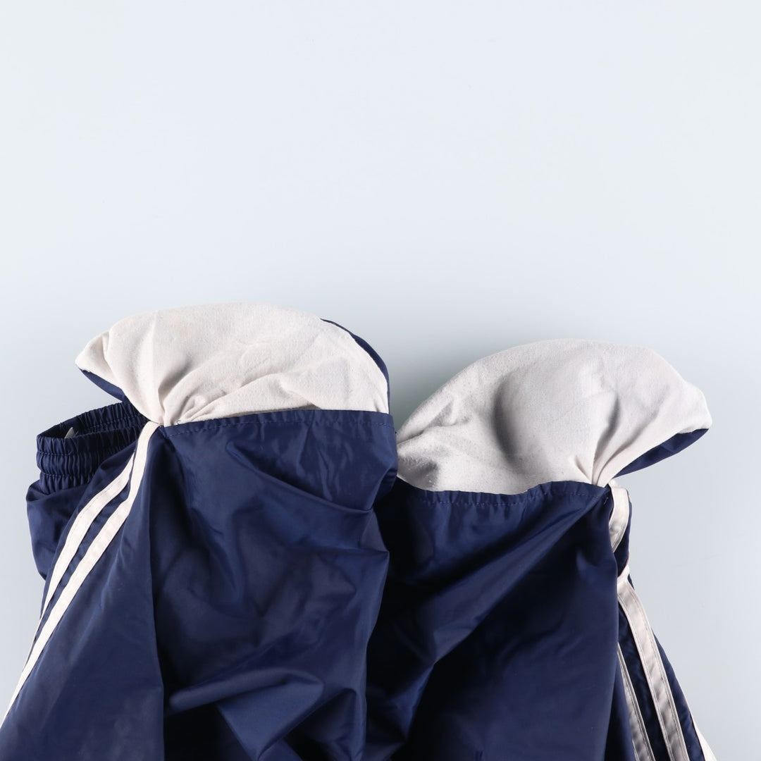 00'S Adidas nylon pants, rustling pants, men's size M Nylon navy blue type Vintage Second Hand