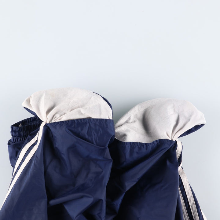 00'S Adidas nylon pants, rustling pants, men's size M Nylon navy blue type Vintage Second Hand