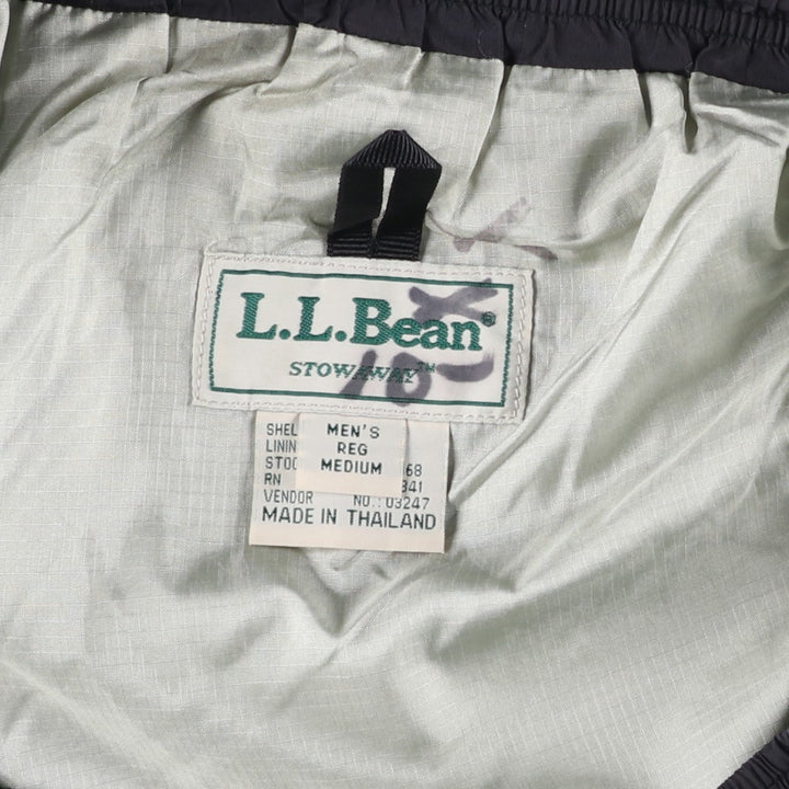 90'S LLBean GORE-TEX nylon pants, men's size M. Nylon black type Vintage Second Hand