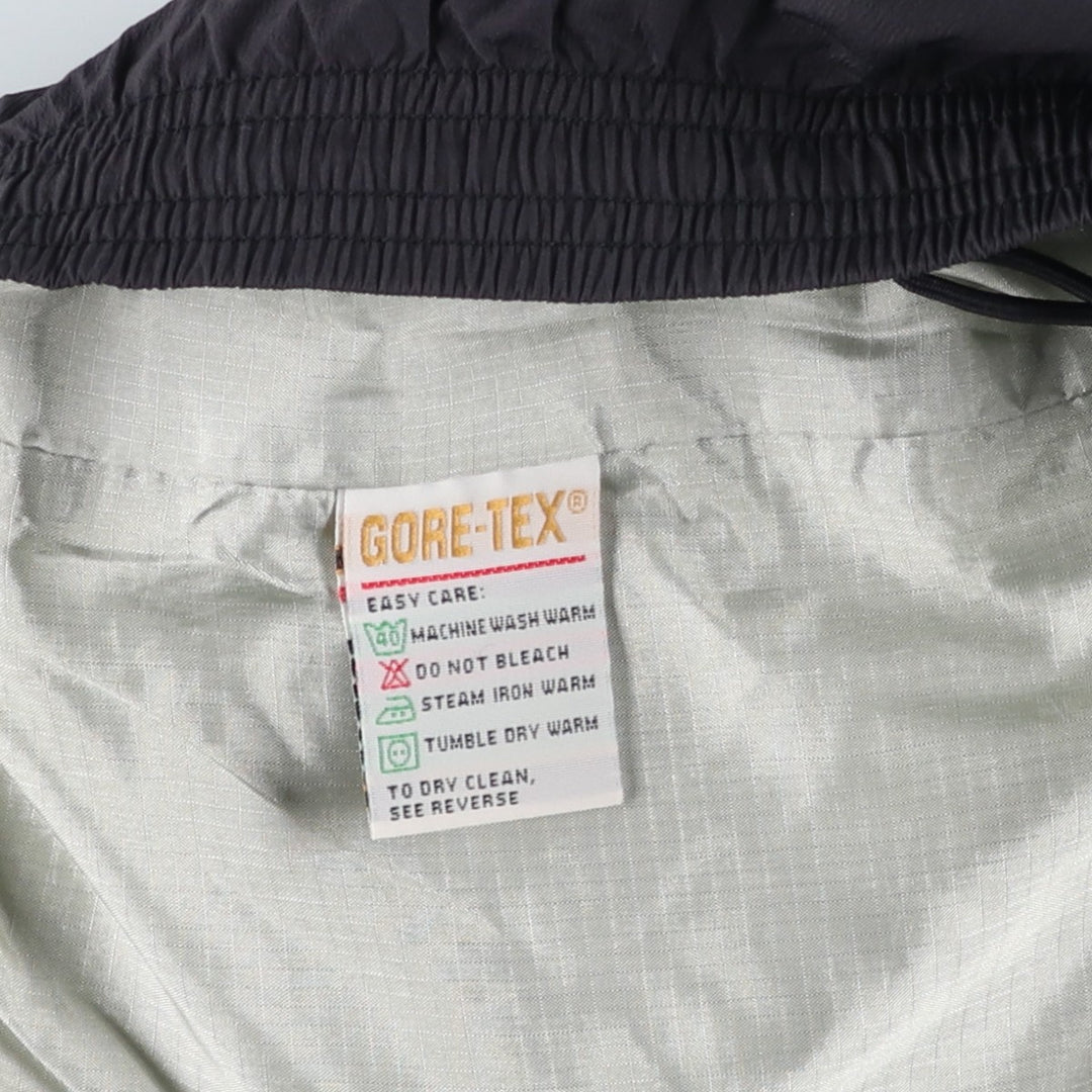 90'S LLBean GORE-TEX nylon pants, men's size M. Nylon black type Vintage Second Hand