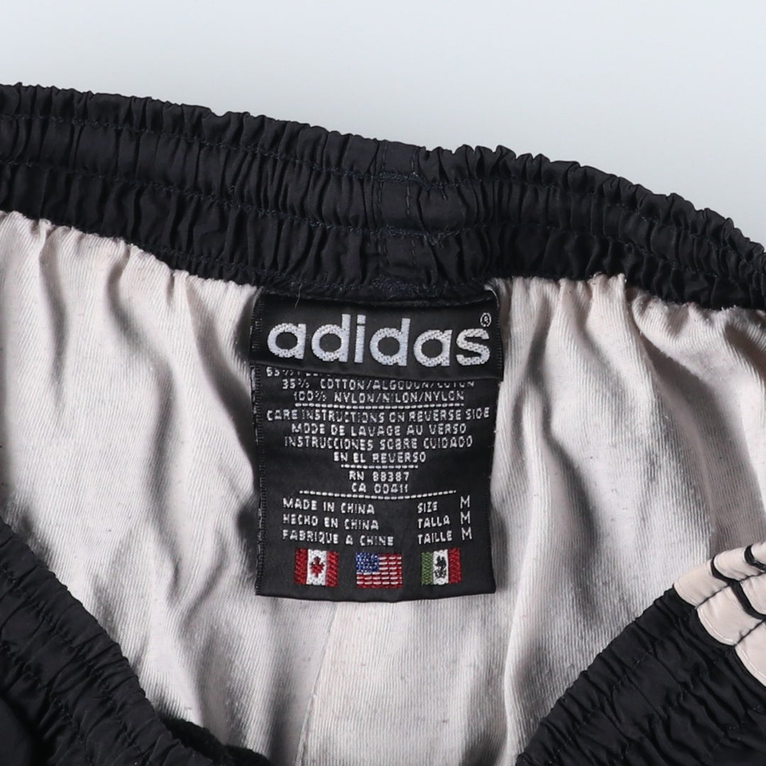 90'S Adidas nylon pants, rustling pants, men's size M, vintage Nylon black type Vintage Second Hand
