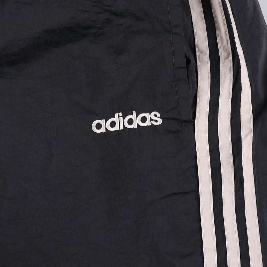 90'S Adidas nylon pants, rustling pants, men's size M, vintage Nylon black type Vintage Second Hand