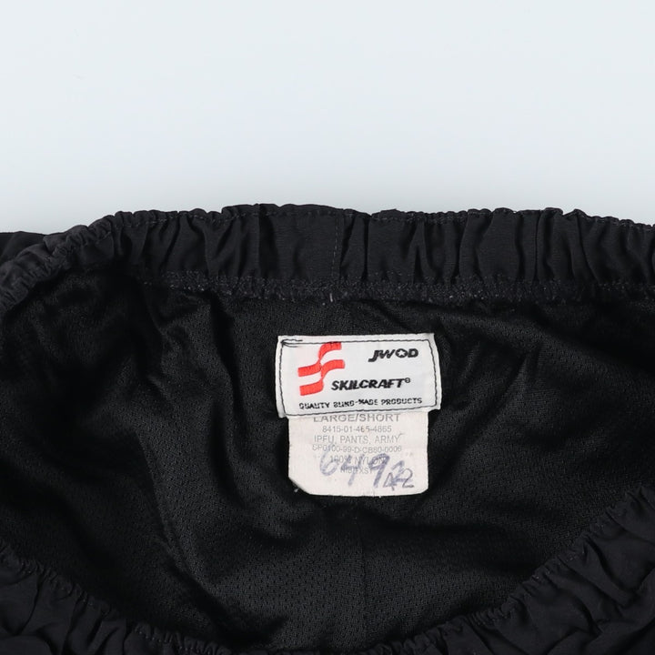 1990'S US Military IPFU Training Pants, Nylon, Shaka Shaka Pants, Made in USA, Large Nylon black type Vintage Second Hand