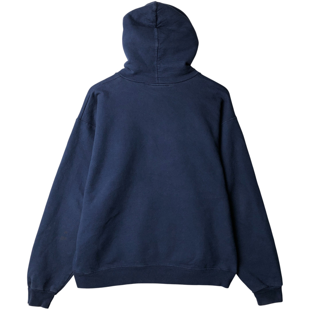 Thrasher Fire Pattern Pullover Hoodie, Men's Size M cotton navy blue type Vintage Second Hand