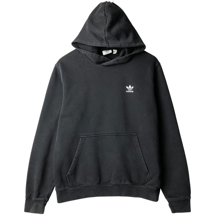 Adidas Originals Sweatshirt Pullover Hoodie, Men's Size M cotton black type Vintage Second Hand