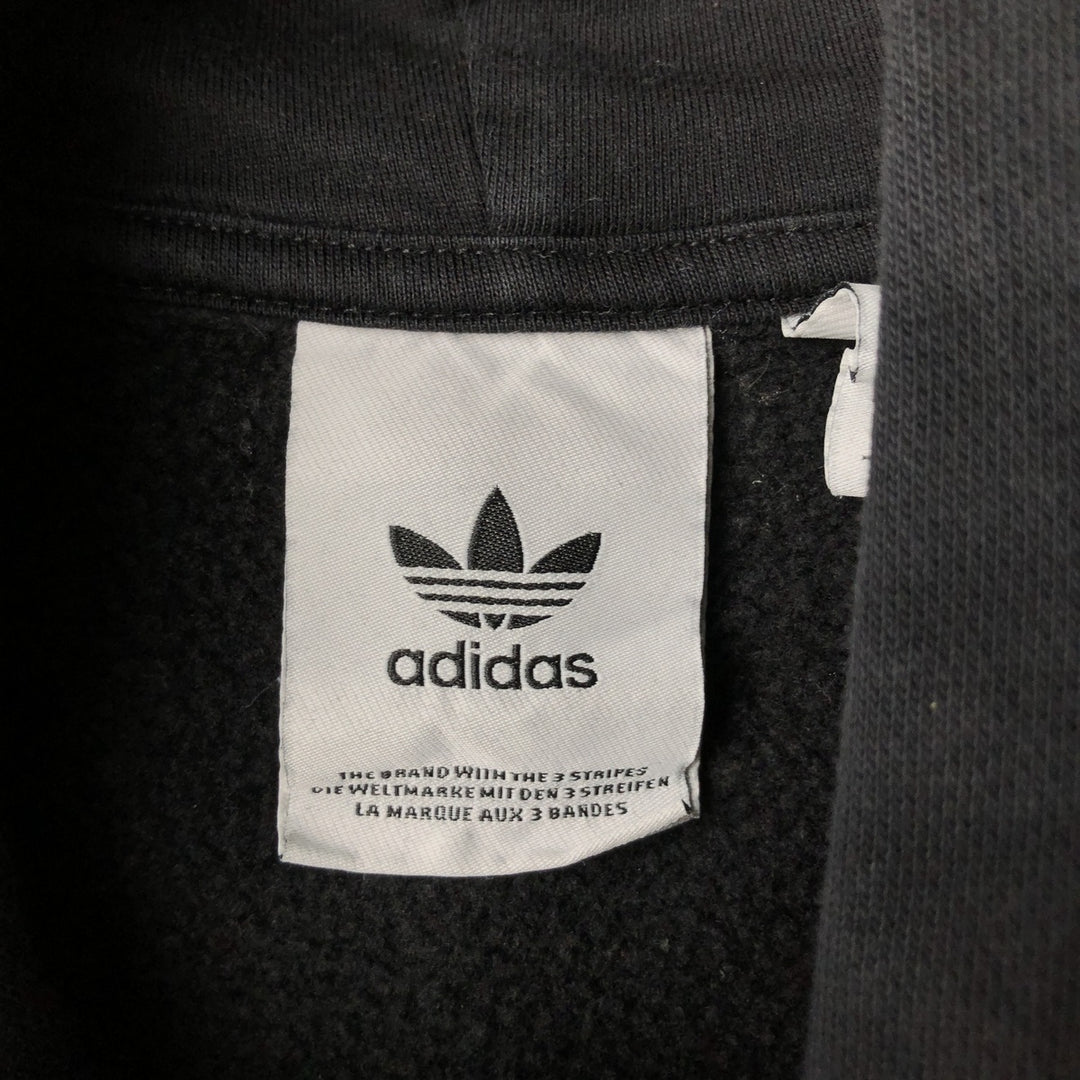Adidas Originals Sweatshirt Pullover Hoodie, Men's Size M cotton black type Vintage Second Hand