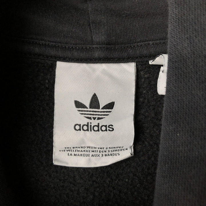 Adidas Originals Sweatshirt Pullover Hoodie, Men's Size M cotton black type Vintage Second Hand