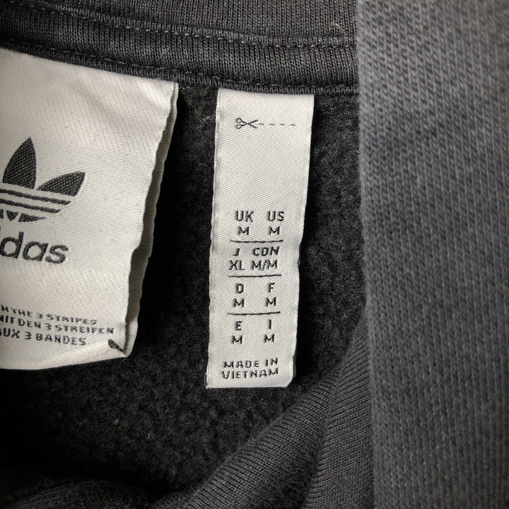 Adidas Originals Sweatshirt Pullover Hoodie, Men's Size M cotton black type Vintage Second Hand