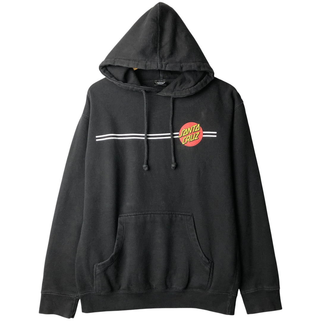 Santa Cruz SANTA CRUZ sweatshirt pullover hoodie, men's size M unclear black type Vintage Second Hand
